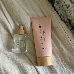 +LUX unfiltered bronzing face drops and self-tanning cream (gently used)
